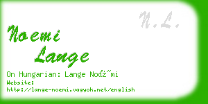 noemi lange business card